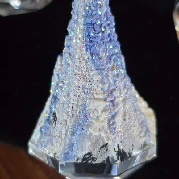 VTG Acrylic Faceted Teardrop 5" Christmas Ornaments String Hangers Lot of 6 - Picture 8 of 14